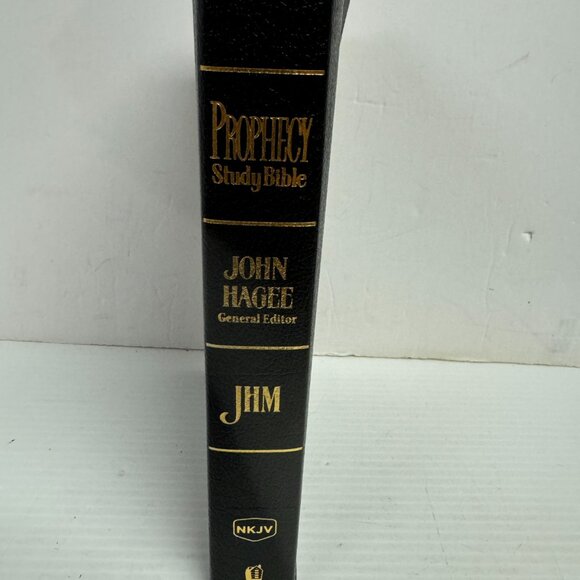 1997 Prophecy Study Bible John Hagee Bonded Leather Gilded Edge Signed - O1186 - Picture 2 of 8